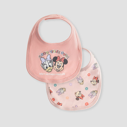 Disney Minnie and Daisy Print Bib with Button Closure - Set of 2