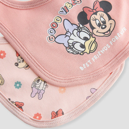 Disney Minnie and Daisy Print Bib with Button Closure - Set of 2