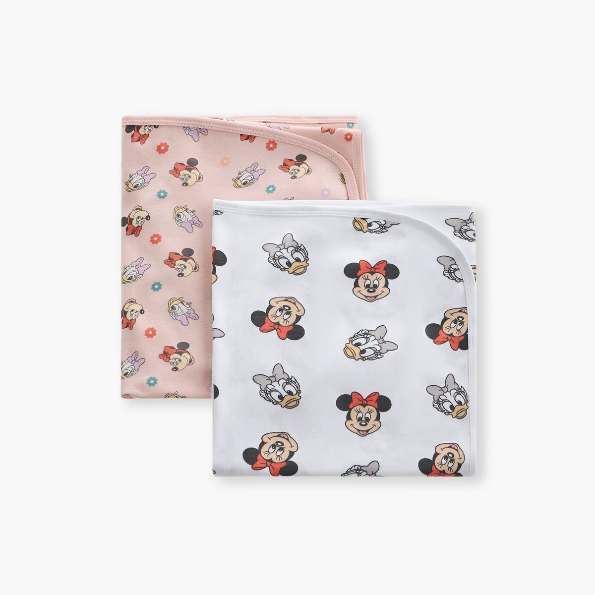 Disney Minnie Mouse Print Receiving Blanket - Set of 2