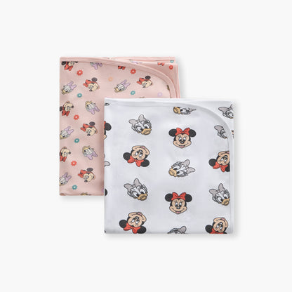 Disney Minnie Mouse Print Receiving Blanket - Set of 2