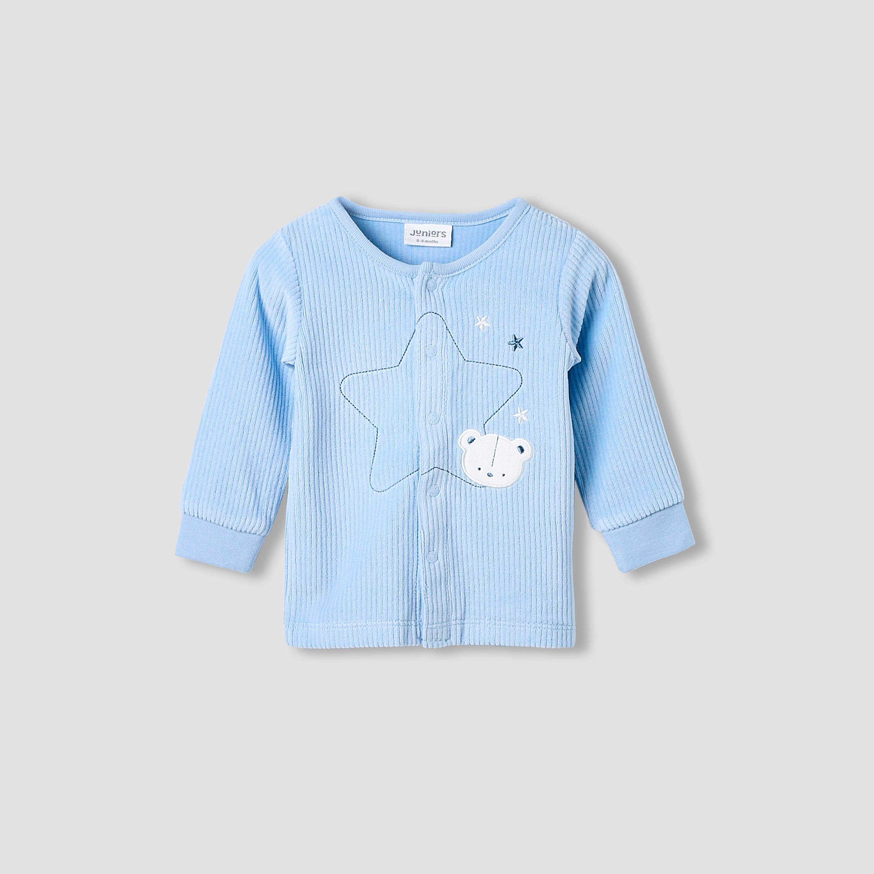 Juniors Pyjama Set with Embroidery - Long Sleeves - Round Neck