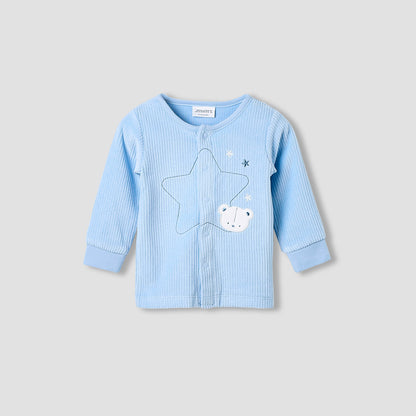 Juniors Pyjama Set with Embroidery - Long Sleeves - Round Neck