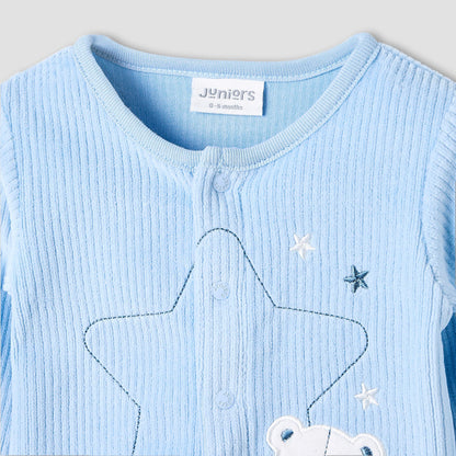 Juniors Pyjama Set with Embroidery - Long Sleeves - Round Neck