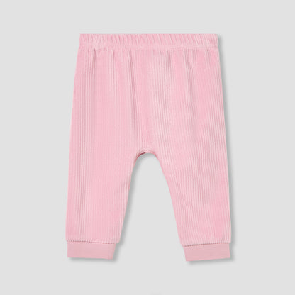 Juniors Pyjama Set with Bunny Applique - Velour - Long Sleeves - Round Neck