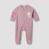 Juniors Round Neck Sleepsuit with Corduroy Texture - Cotton Blend - Long Sleeves - Pink / 9-12 mths