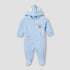 Juniors Hooded Sleepsuit with Koala Applique - Cotton - Long Sleeves - Blue / 9-12 mths