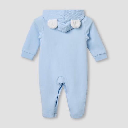Juniors Hooded Sleepsuit with Koala Applique - Cotton - Long Sleeves