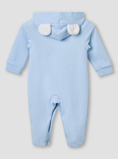 Juniors Hooded Sleepsuit with Koala Applique - Cotton - Long Sleeves-baby-girls-clothing-nightwear-sleepsuits-image-3