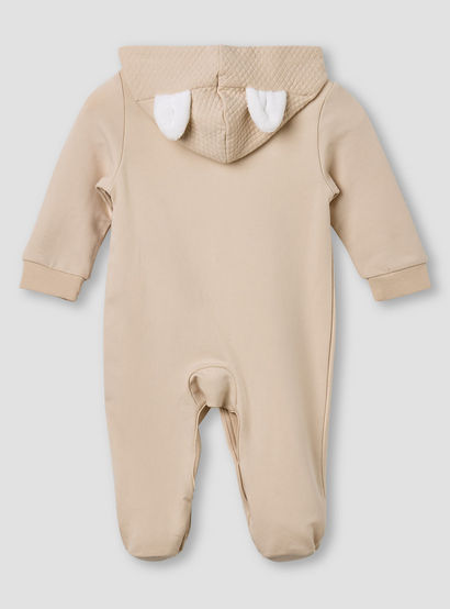 Juniors Hooded Sleepsuit with Animal Applique - Cotton - Long Sleeves-baby-boys-clothing-nightwear-sleepsuits-image-2