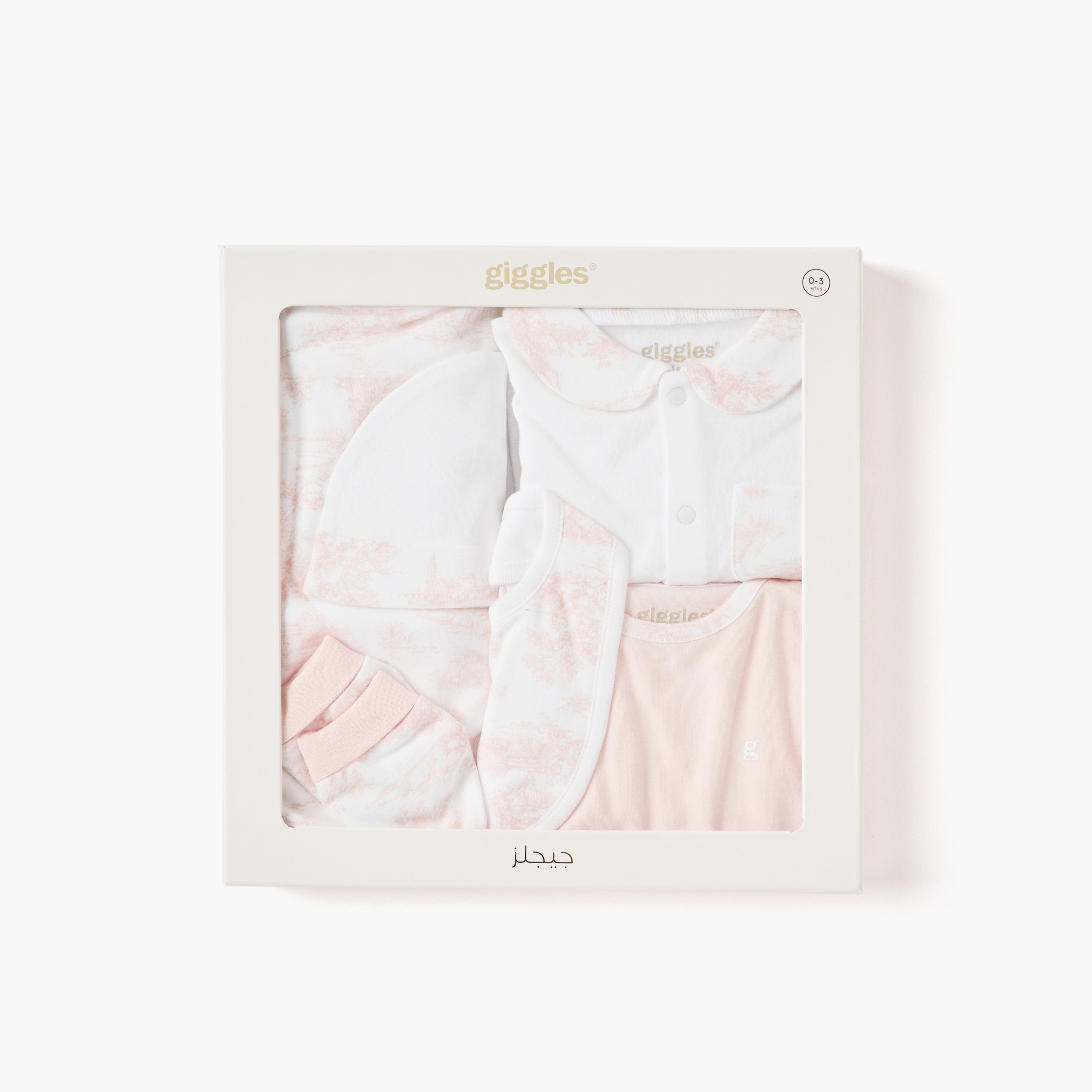 Giggles 6-Piece Assorted Clothing Set - Pink / 0-3 mths