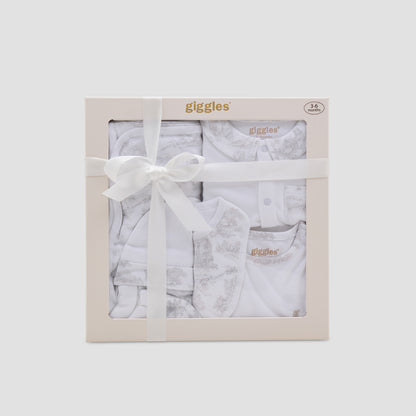 Giggles 6-Piece Assorted Clothing Set - White / 0-3 mths