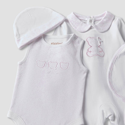 Set of 6 Giggles Clothing Gift Set with Embroidery