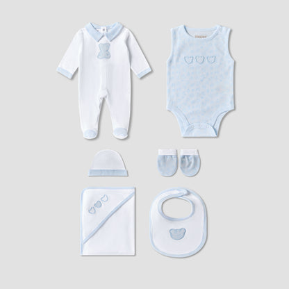 Set of 6 Giggles Clothing Gift Set with Embroidery