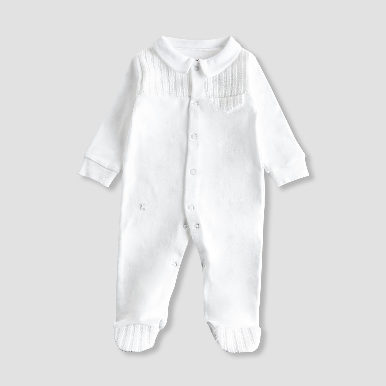 Giggles 4-Piece Boys Gift Set - Cotton - Sleepsuit, Cap, Bodysuit - Textured