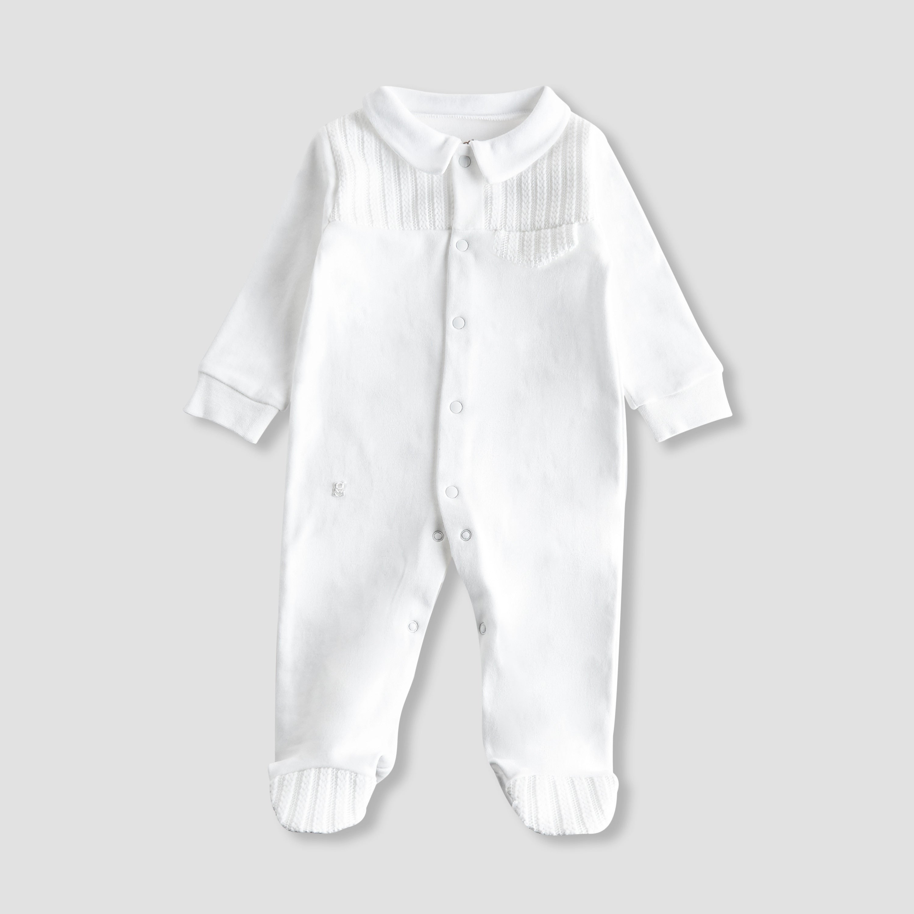 Giggles 4-Piece Boys Gift Set - Cotton - Sleepsuit, Cap, Bodysuit - Textured