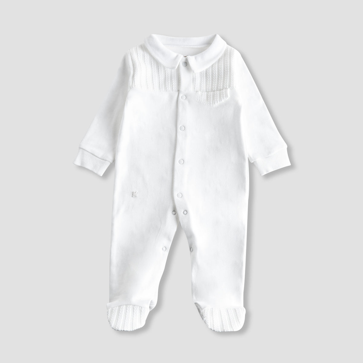 Giggles 4-Piece Boys Gift Set - Cotton - Sleepsuit, Cap, Bodysuit - Textured