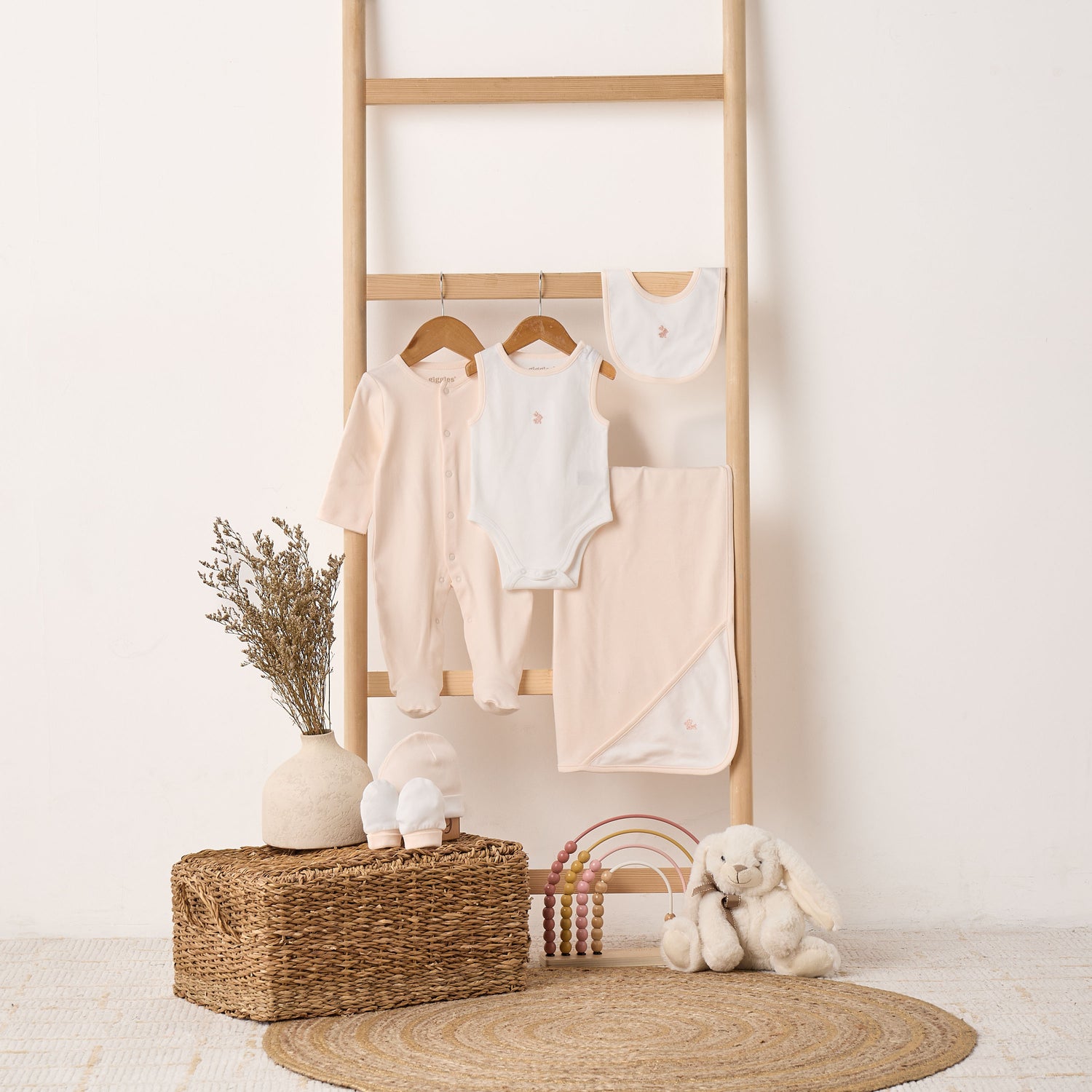 Set of 6 Giggles Clothing Gift Set with Embroidery