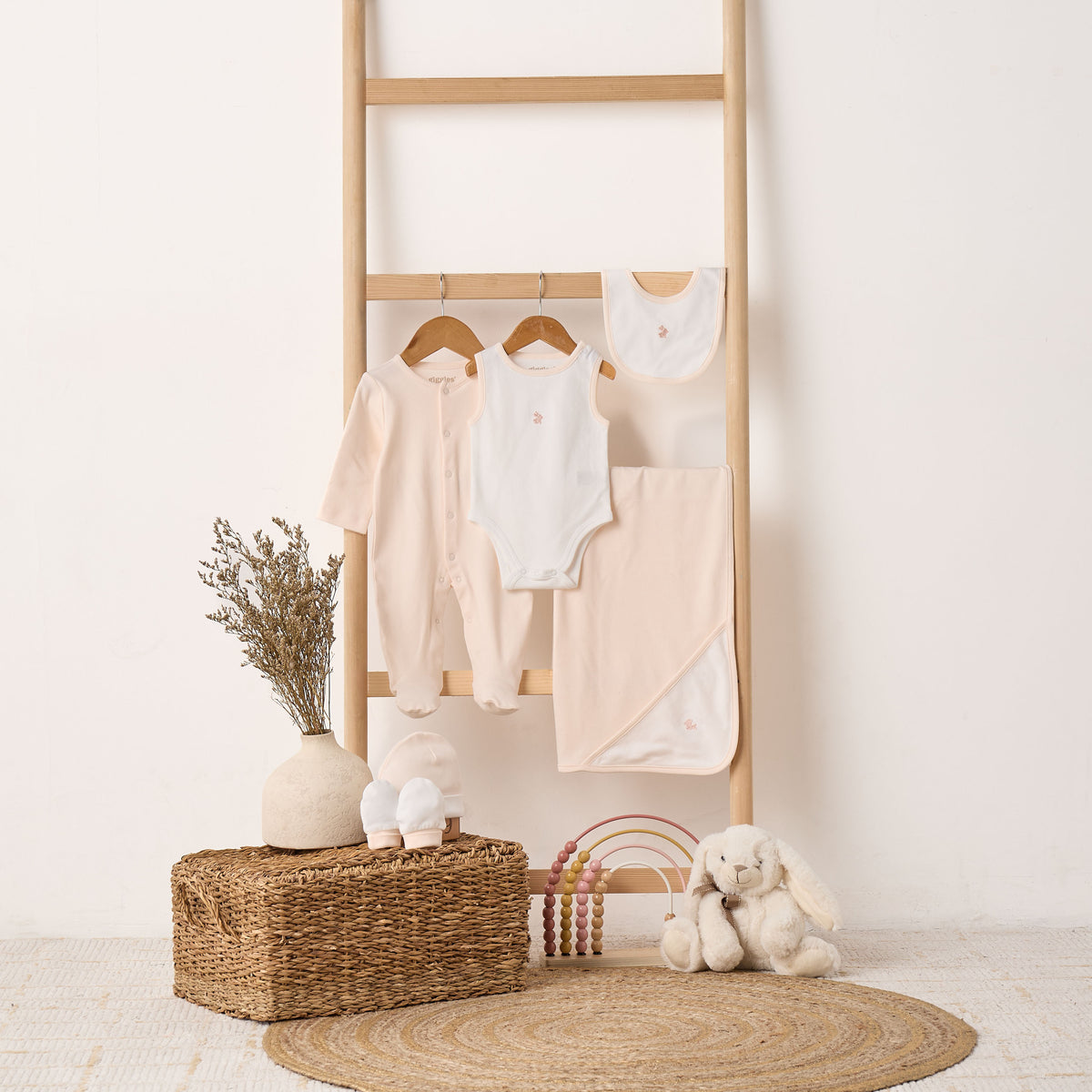 Set of 6 Giggles Clothing Gift Set with Embroidery