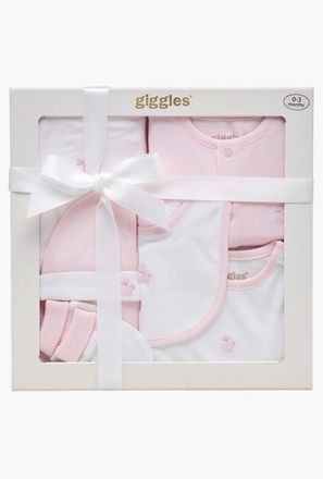 Set of 6 Giggles Clothing Gift Set with Embroidery