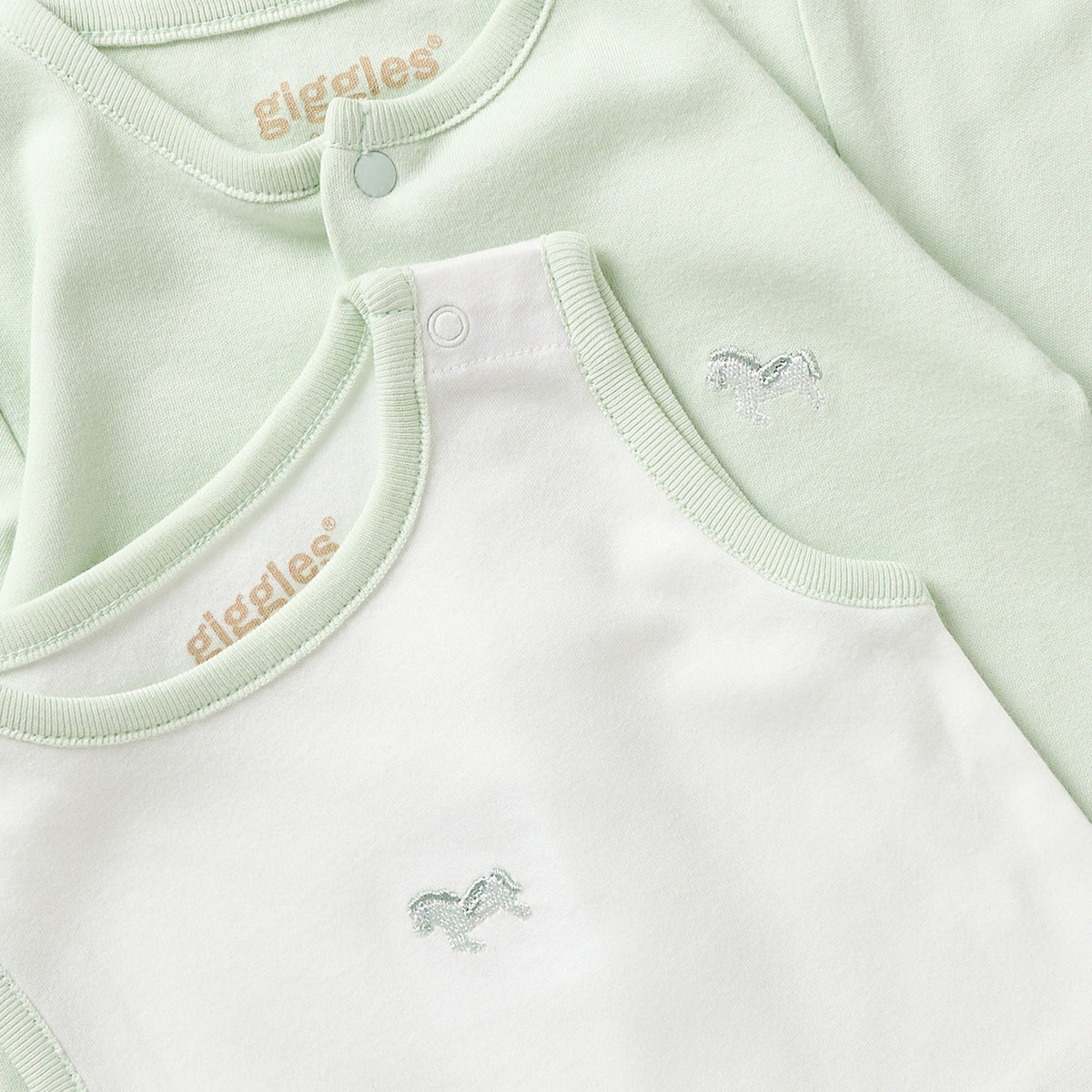 Set of 6 Giggles Clothing Gift Set with Horse Embroidery