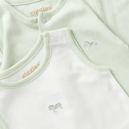 Set of 6 Giggles Clothing Gift Set with Horse Embroidery