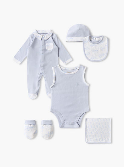 Set of 6 Giggles Clothing Gift Set with Bear Print-baby-boys-clothing-setsandcoords-image-2