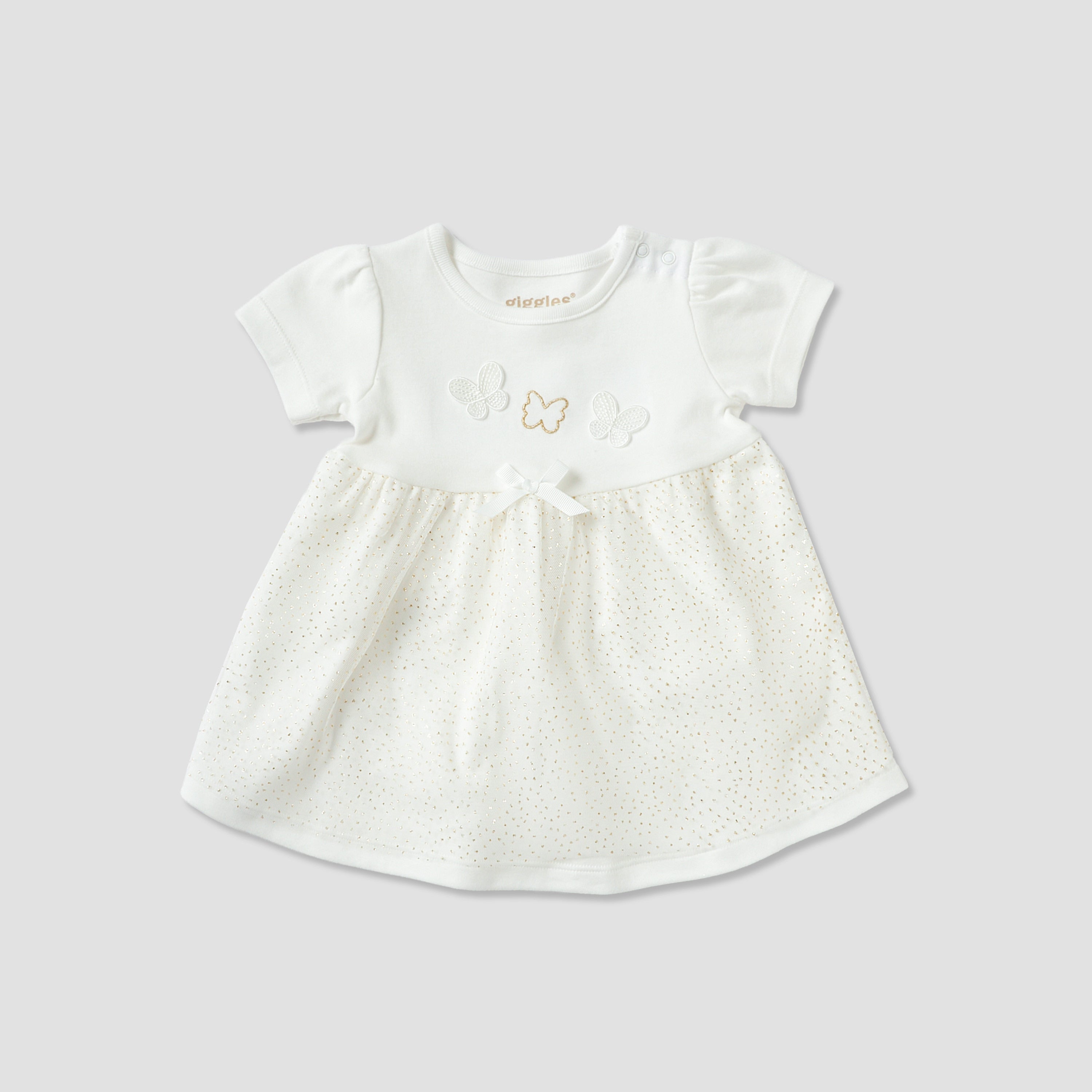 Set of 4 Giggles Clothing Gift Set with Butterfly Applique