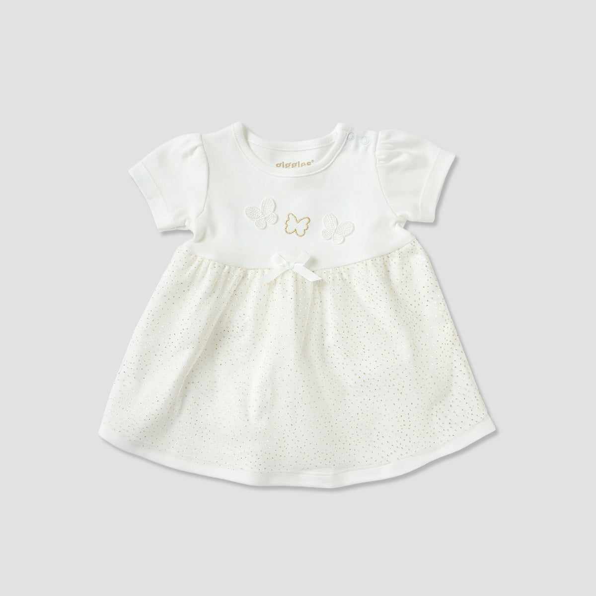 Set of 4 Giggles Clothing Gift Set with Butterfly Applique