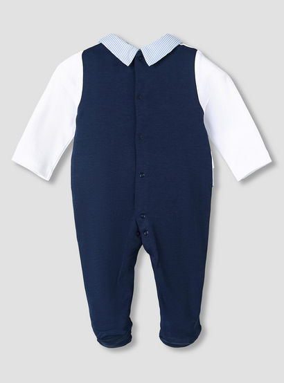 Giggles Cotton Collared Long Sleeves Sleepsuit with Horse Embroidery-baby-boys-clothing-nightwear-sleepsuits-image-3