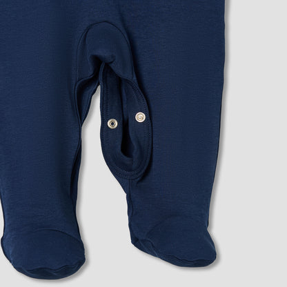 Giggles Cotton Collared Long Sleeves Sleepsuit with Horse Embroidery