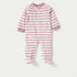 Juniors Striped Closed Feet Sleepsuit with Long Sleeves - Pink / 9-12 mths