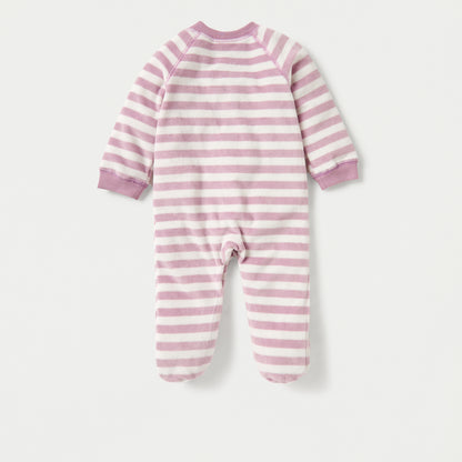 Juniors Striped Closed Feet Sleepsuit with Long Sleeves
