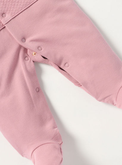 Juniors Ear Applique Hooded Closed Feet Sleepsuit with Button Closure-baby-girls-clothing-nightwear-sleepsuits-image-4