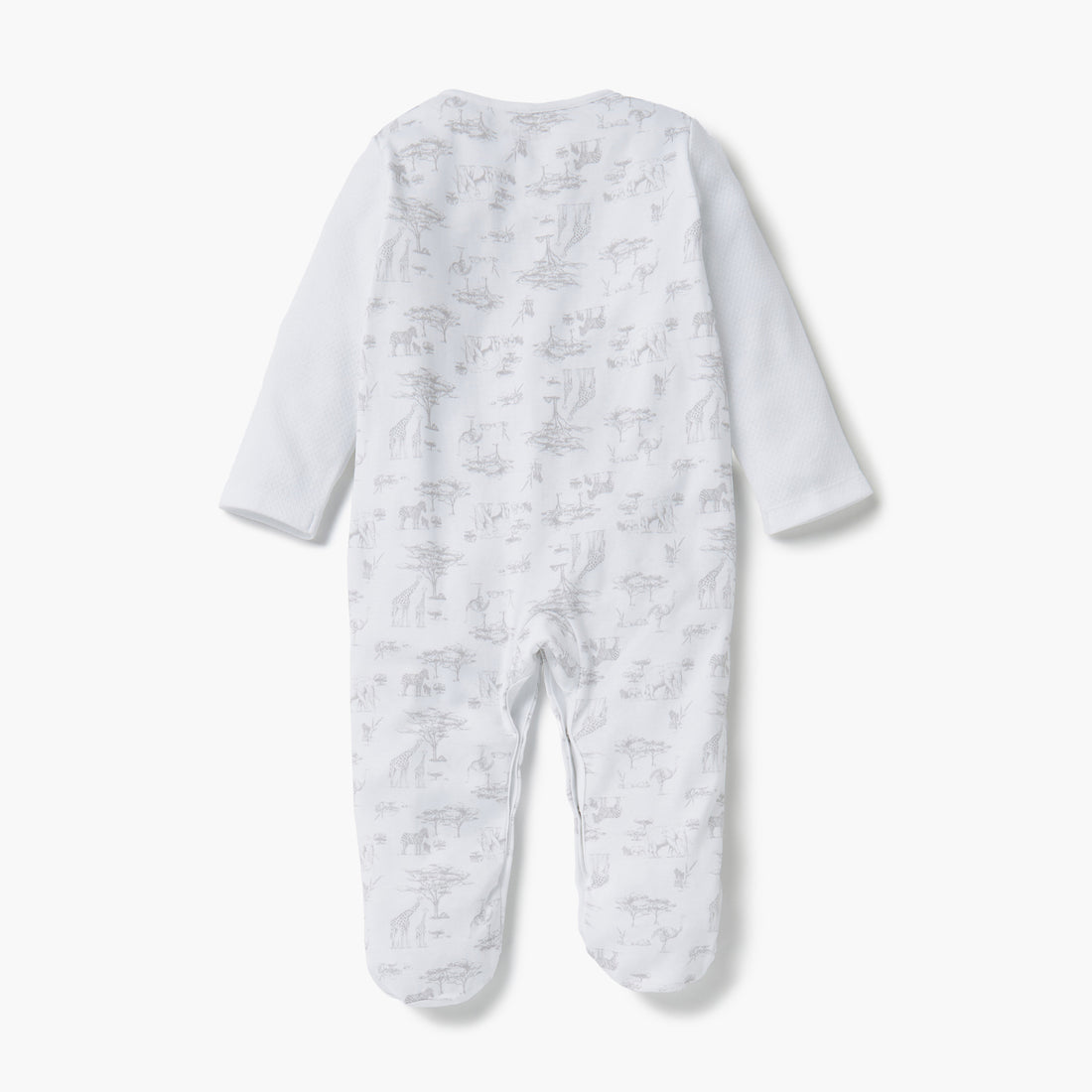 Giggles Animal Print Closed Feet Sleepsuit with Button Closure