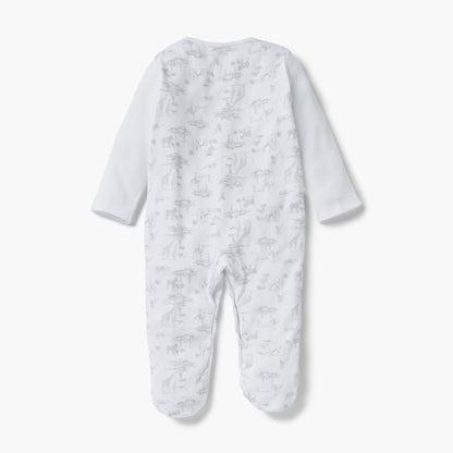 Giggles Animal Print Closed Feet Sleepsuit with Button Closure