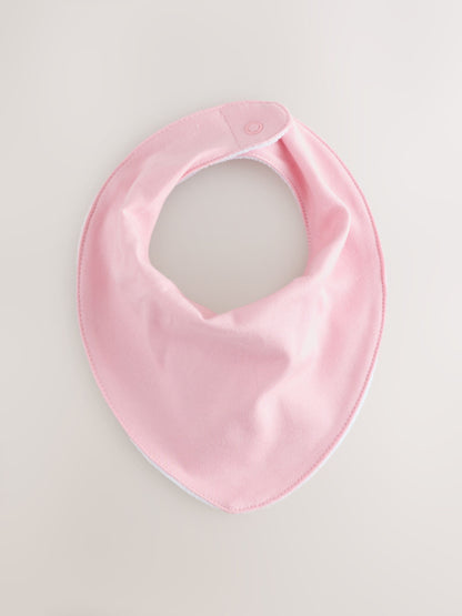 Pink 5 Pack Baby Dribble Bibs - Size One