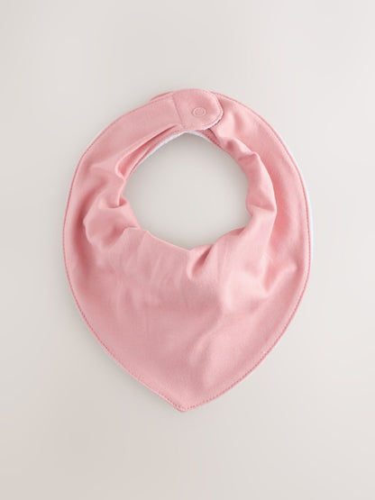 Pink 5 Pack Baby Dribble Bibs