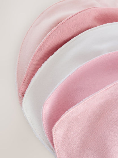 Pink 5 Pack Baby Dribble Bibs