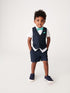 Baker by Ted Baker Shirt Waistcoat and Shorts Set - Navy Blue / 12-18 Months (80-86cm)