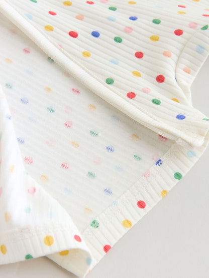 White/Blue/Red Two Way Zip Baby Rompers 3 Pack (0mths-3yrs)
