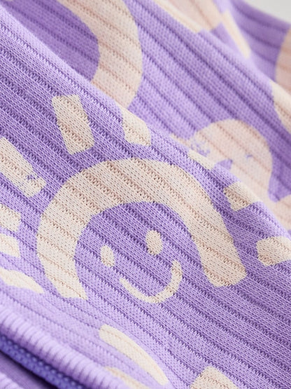 Lilac Purple Two Way Zip Baby Sleepsuits 3 Pack (0mths-3yrs)
