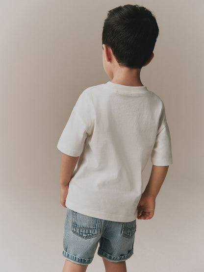White Short Sleeve Football Slogan T-Shirt (3mths-7yrs) - Size 3-6 Months (62-68cm)