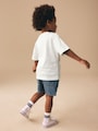 Neutral Digger Trio Short Sleeve Appliqué T-Shirt (3mths-7yrs) - Size 3-6 Months (62-68cm)