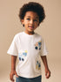 Neutral Digger Trio Short Sleeve Appliqué T-Shirt (3mths-7yrs) - Size 3-6 Months (62-68cm) - Default 1