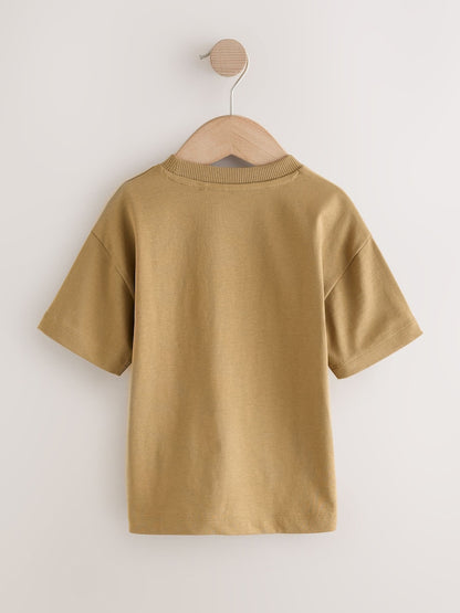 Brown Slogan Short Sleeve Small Graphic T-Shirt (3mths-8yrs)
