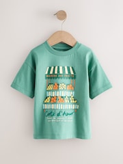 Blue/Green Fruit Stall Short Sleeve Appliqué T-Shirt (3mths-7yrs) - Size 3-6 Months (62-68cm)