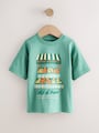 Blue/Green Fruit Stall Short Sleeve Appliqué T-Shirt (3mths-7yrs) - Size 3-6 Months (62-68cm)