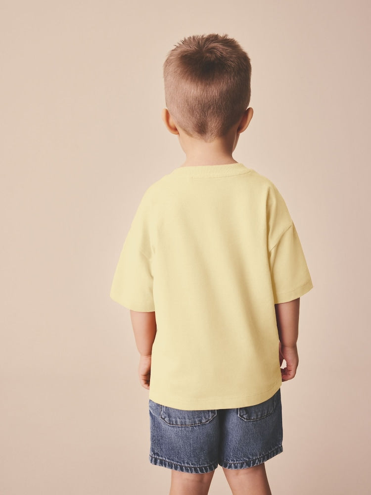 Yellow Short Sleeve Plain T-Shirt (3mths-7yrs) - Size 3-6 Months (62-68cm)