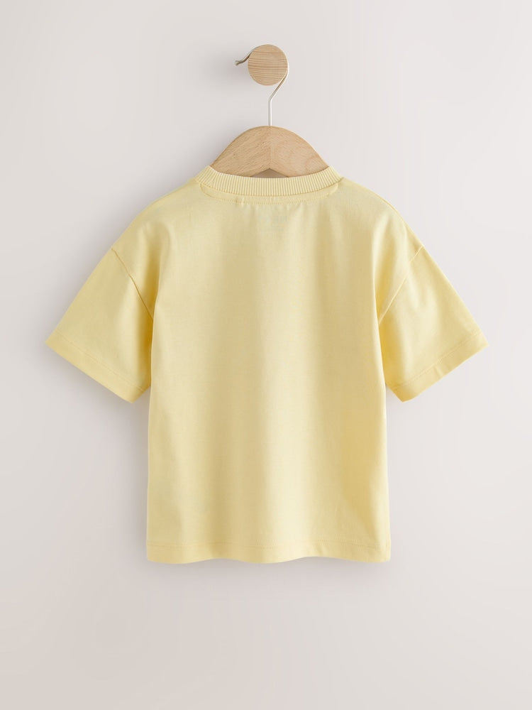Yellow Short Sleeve Plain T-Shirt (3mths-7yrs) - Size 3-6 Months (62-68cm)