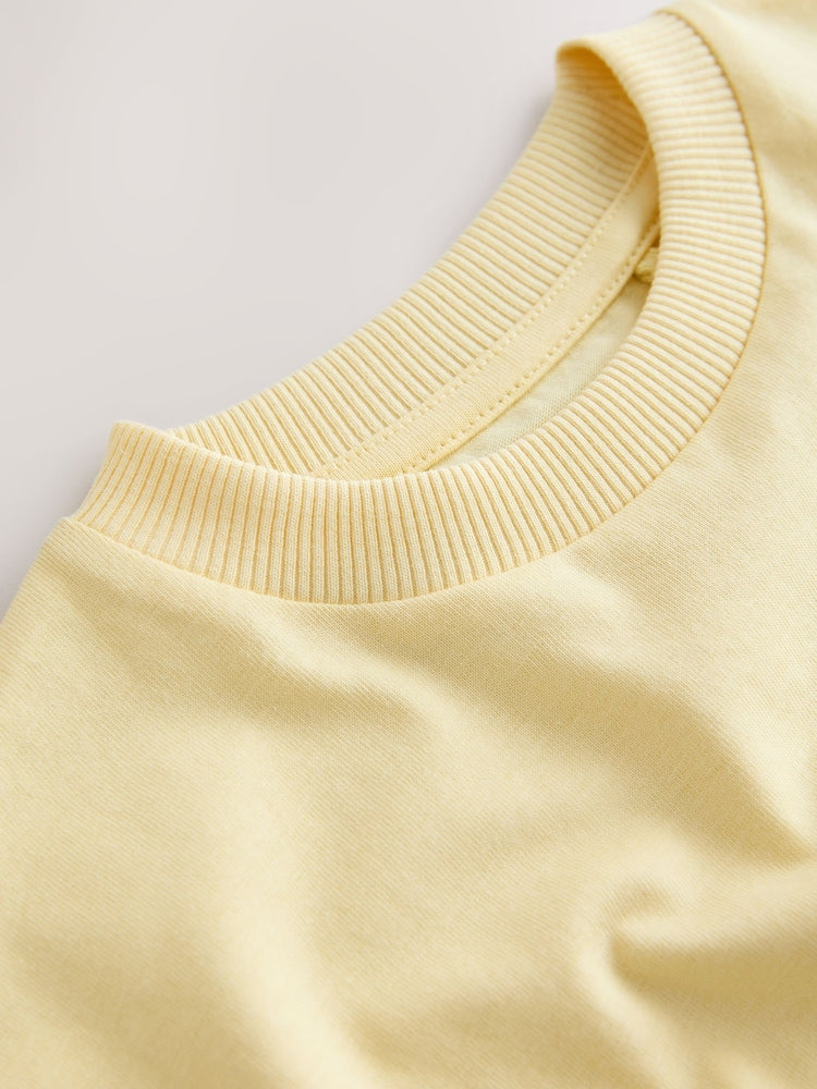 Yellow Short Sleeve Plain T-Shirt (3mths-7yrs) - Size 3-6 Months (62-68cm)